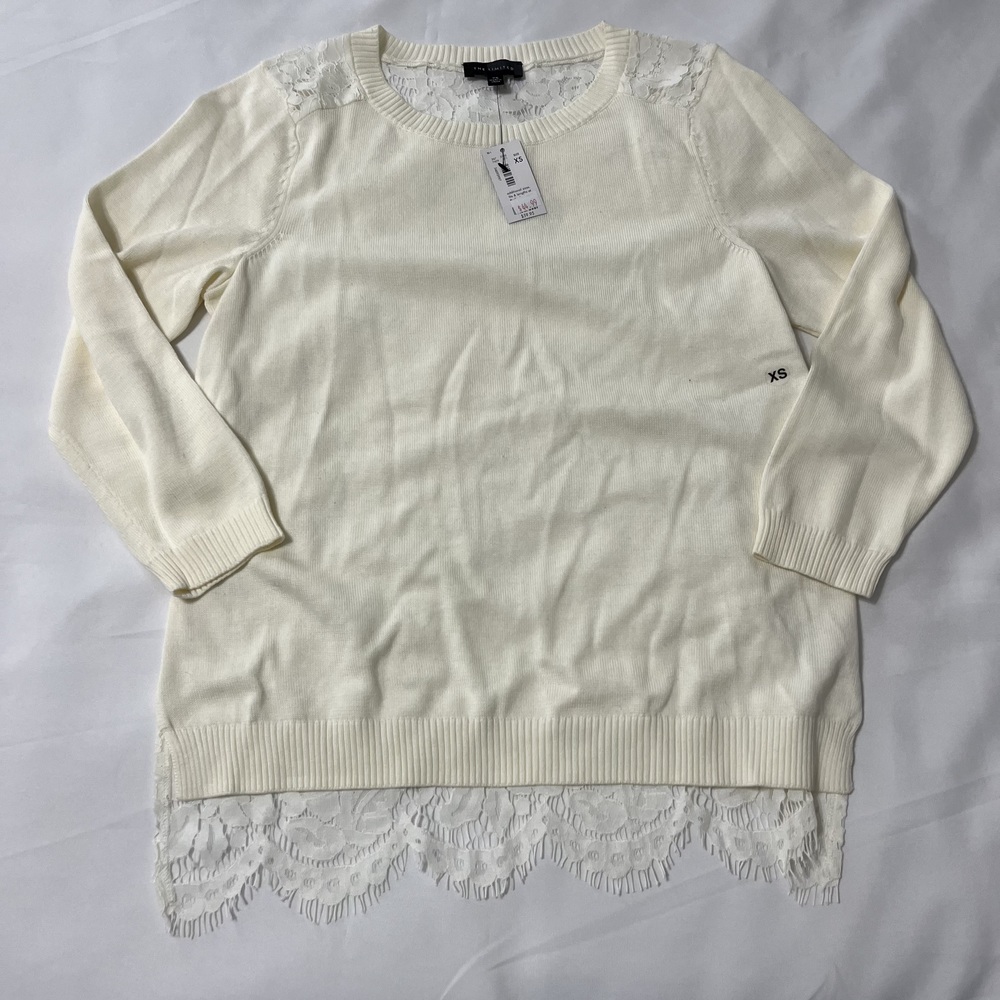 The Limited Lace Back Sweater
